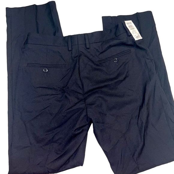 New Kenneth Cole Reaction Stretch Modern Fit Dress Pants Black 31 x 32 - Picture 14 of 15